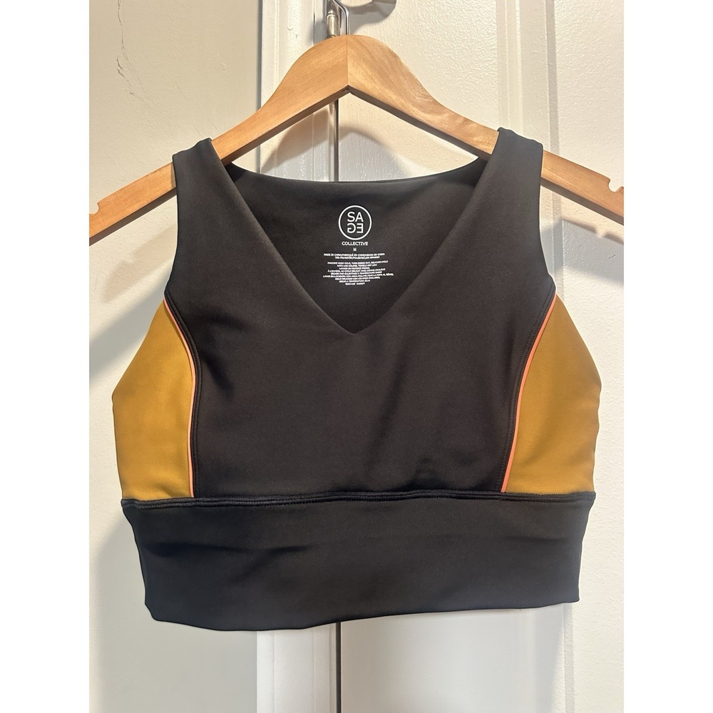 Sage Collective Black Sports Bra Medium‎